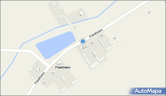 Pawłówko, Pawłówko, 14, mapa Pawłówko