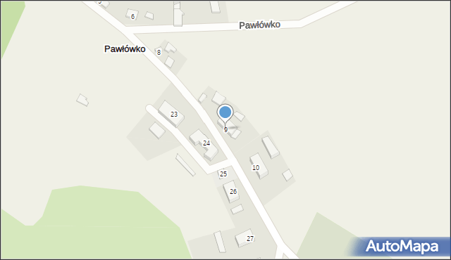 Pawłówko, Pawłówko, 9, mapa Pawłówko