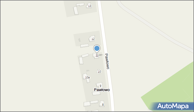 Pawłowo, Pawłowo, 11, mapa Pawłowo