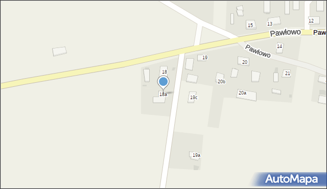 Pawłowo, Pawłowo, 18a, mapa Pawłowo
