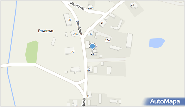 Pawłowo, Pawłowo, 25, mapa Pawłowo