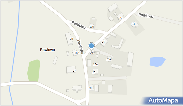 Pawłowo, Pawłowo, 26, mapa Pawłowo