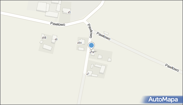 Pawłowo, Pawłowo, 47A, mapa Pawłowo