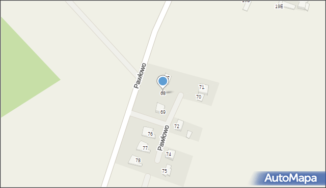 Pawłowo, Pawłowo, 68, mapa Pawłowo