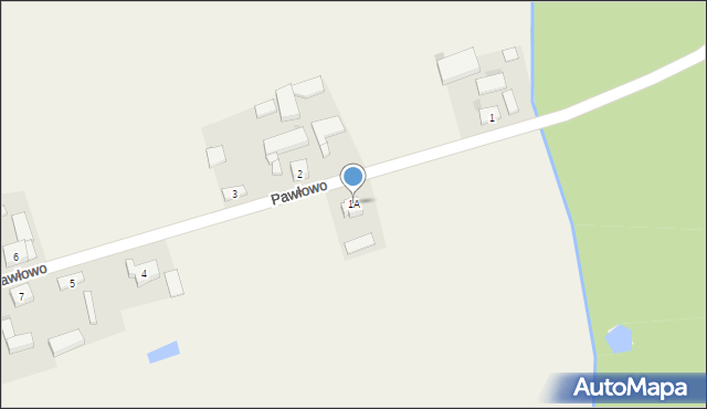 Pawłowo, Pawłowo, 1A, mapa Pawłowo