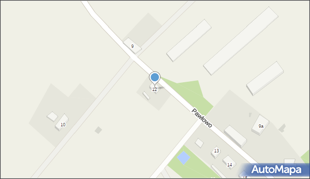 Pawłowo, Pawłowo, 12, mapa Pawłowo