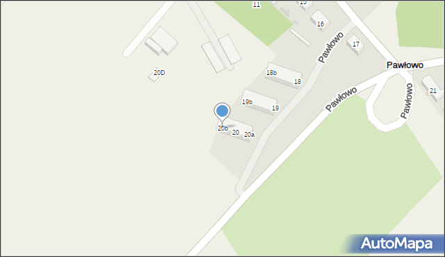 Pawłowo, Pawłowo, 20b, mapa Pawłowo