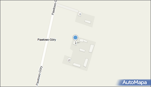 Pawłowo Kościelne, Pawłowo-Góry, 8, mapa Pawłowo Kościelne