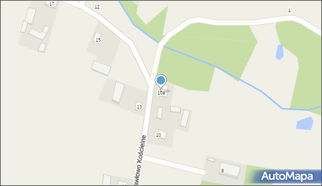 Pawłowo Kościelne, Pawłowo Kościelne, 10a, mapa Pawłowo Kościelne