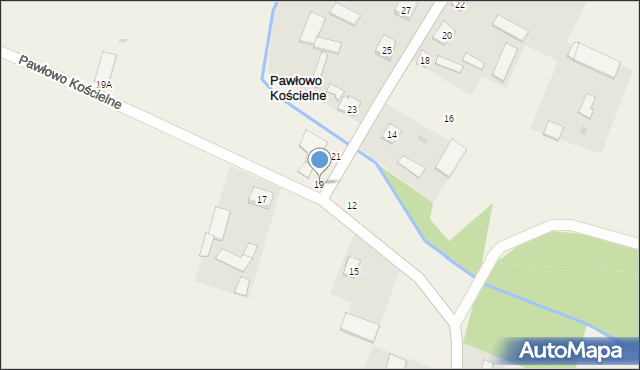Pawłowo Kościelne, Pawłowo Kościelne, 19, mapa Pawłowo Kościelne