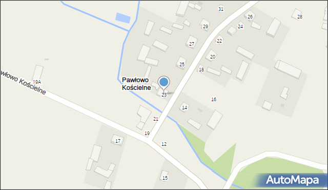 Pawłowo Kościelne, Pawłowo Kościelne, 23, mapa Pawłowo Kościelne
