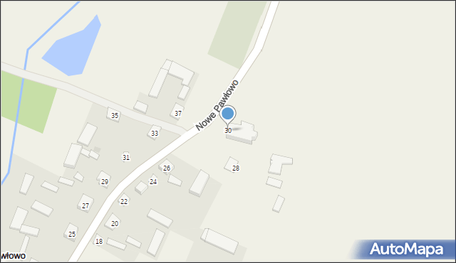 Pawłowo Kościelne, Pawłowo Kościelne, 30, mapa Pawłowo Kościelne