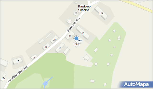 Pawłowo Skockie, Pawłowo Skockie, 10B/2, mapa Pawłowo Skockie