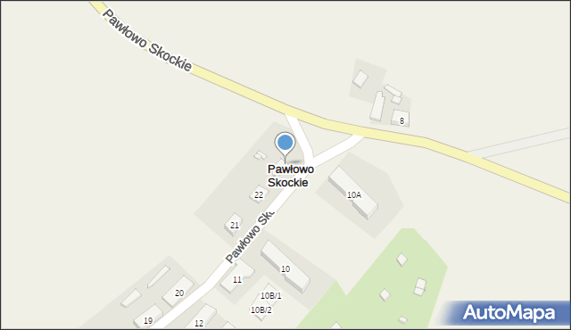 Pawłowo Skockie, Pawłowo Skockie, 23A, mapa Pawłowo Skockie