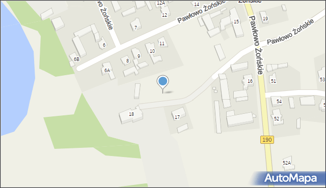 Pawłowo Żońskie, Pawłowo Żońskie, 18a, mapa Pawłowo Żońskie