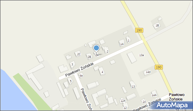 Pawłowo Żońskie, Pawłowo Żońskie, 2A, mapa Pawłowo Żońskie