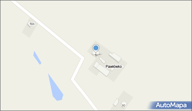 Pawłowo Żońskie, Pawłowo Żońskie, 59, mapa Pawłowo Żońskie