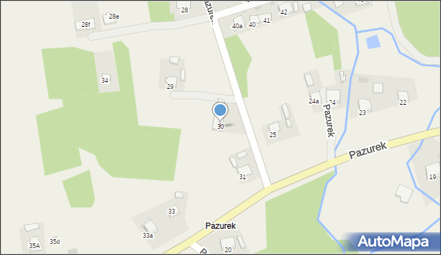 Pazurek, Pazurek, 30, mapa Pazurek