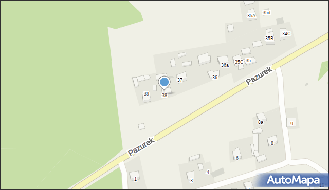 Pazurek, Pazurek, 38, mapa Pazurek
