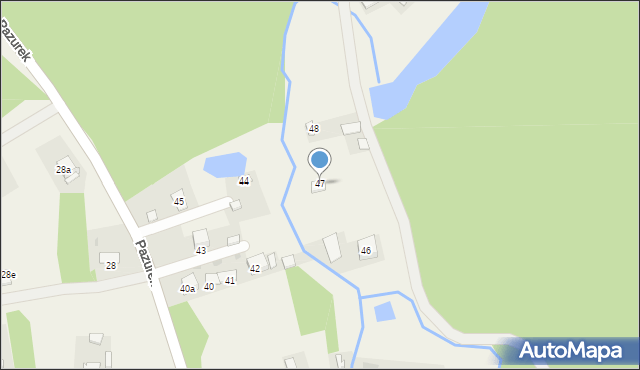 Pazurek, Pazurek, 47, mapa Pazurek