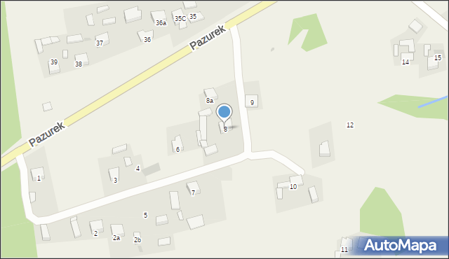 Pazurek, Pazurek, 8, mapa Pazurek