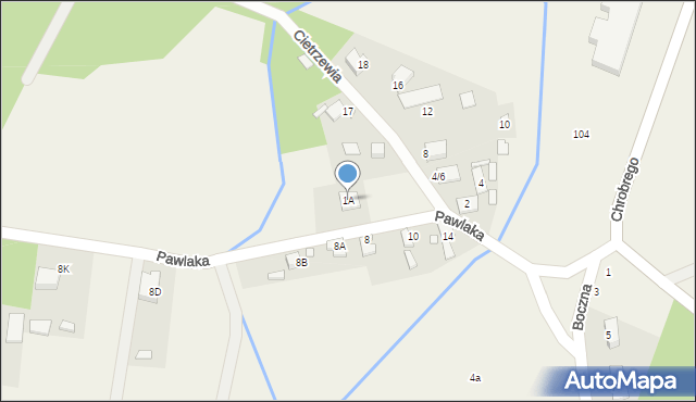 Pęchery, Pawlaka Zbigniewa, 1A, mapa Pęchery