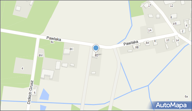 Pęchery, Pawlaka Zbigniewa, 8D, mapa Pęchery