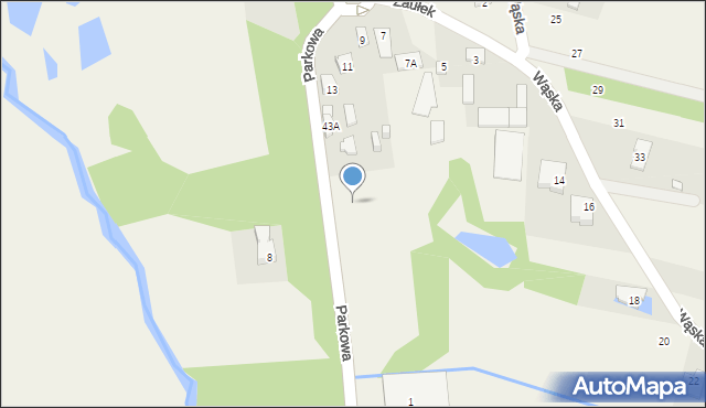 Pęcice, Parkowa, 43b, mapa Pęcice