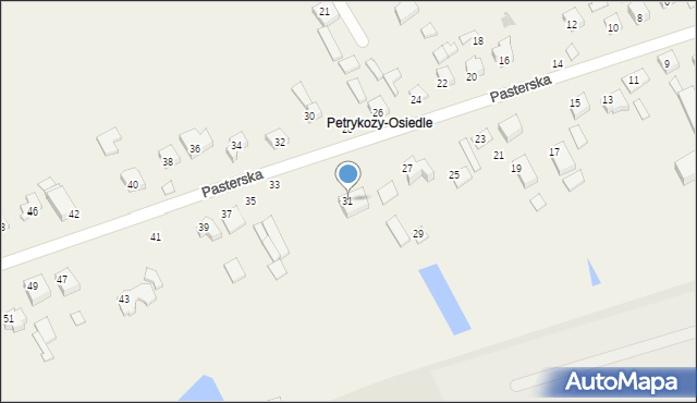 Petrykozy, Pasterska, 31, mapa Petrykozy