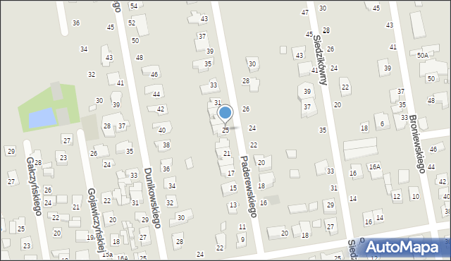 Piaseczno, Paderewskiego Ignacego Jana, 25, mapa Piaseczno