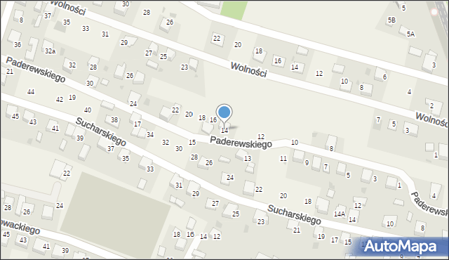 Piasek, Paderewskiego Ignacego Jana, 14, mapa Piasek