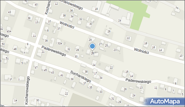 Piasek, Paderewskiego Ignacego Jana, 26, mapa Piasek