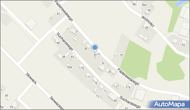 Piasek, Paderewskiego Ignacego Jana, 33, mapa Piasek