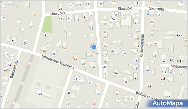 Piastów, Paderewskiego Ignacego Jana, 1, mapa Piastów