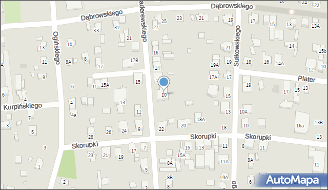 Piastów, Paderewskiego Ignacego Jana, 10, mapa Piastów