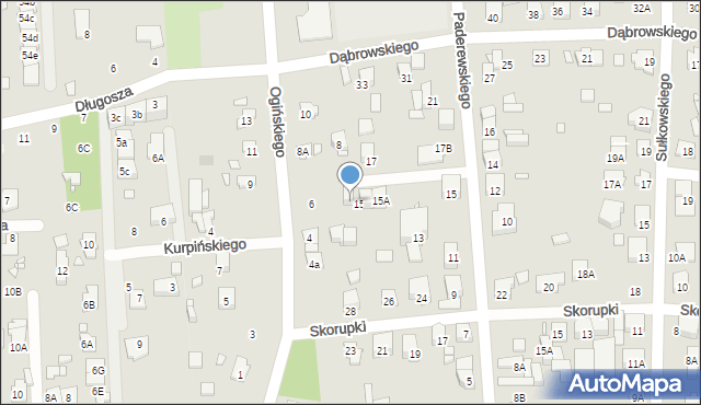 Piastów, Paderewskiego Ignacego Jana, 17A, mapa Piastów