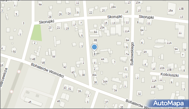 Piastów, Paderewskiego Ignacego Jana, 6, mapa Piastów