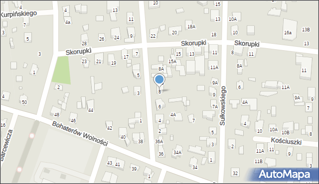 Piastów, Paderewskiego Ignacego Jana, 8, mapa Piastów