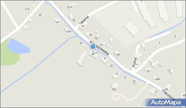 Piechowice, Pakoszowska, 39, mapa Piechowice