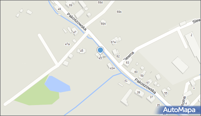 Piechowice, Pakoszowska, 43, mapa Piechowice