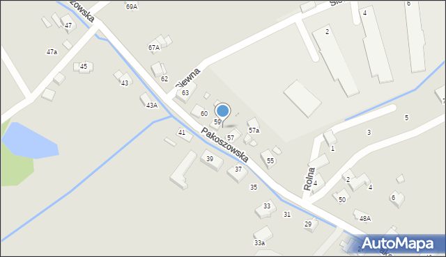 Piechowice, Pakoszowska, 58, mapa Piechowice