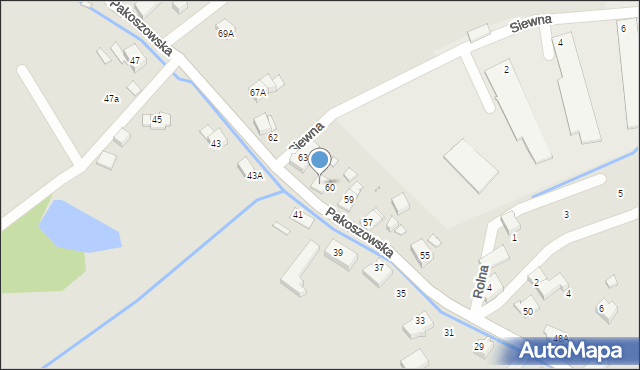 Piechowice, Pakoszowska, 61, mapa Piechowice