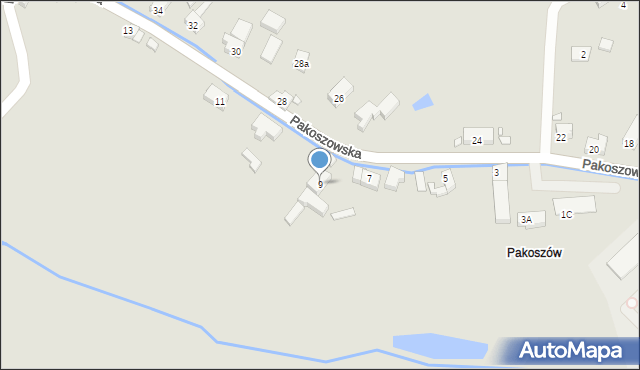 Piechowice, Pakoszowska, 9, mapa Piechowice