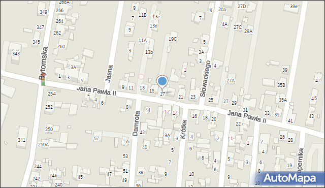 Piekary Śląskie, Papieża Jana Pawła II, 17, mapa Piekary Śląskie