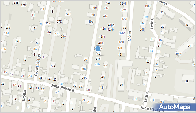 Piekary Śląskie, Papieża Jana Pawła II, 41e, mapa Piekary Śląskie
