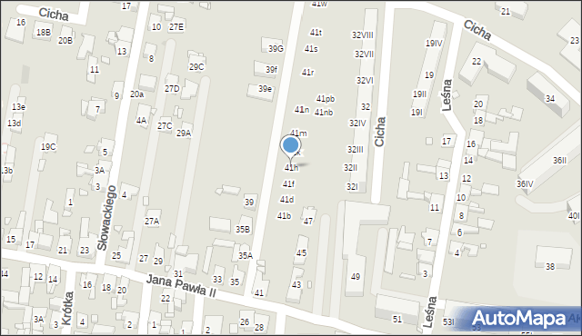 Piekary Śląskie, Papieża Jana Pawła II, 41h, mapa Piekary Śląskie