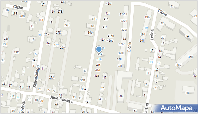 Piekary Śląskie, Papieża Jana Pawła II, 41j, mapa Piekary Śląskie
