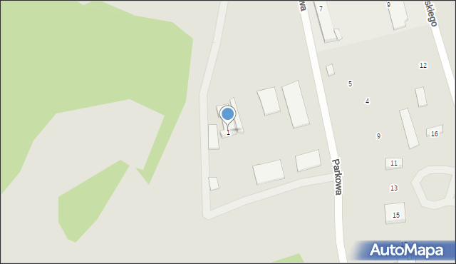 Piekary Śląskie, Parkowa, 1, mapa Piekary Śląskie