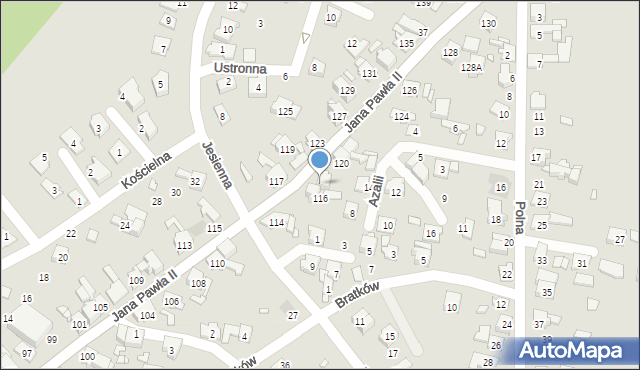Piekary Śląskie, Papieża Jana Pawła II, 118, mapa Piekary Śląskie