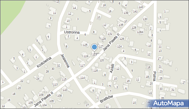 Piekary Śląskie, Papieża Jana Pawła II, 123, mapa Piekary Śląskie